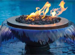 HPC Fire's Evolution 360 Hammered Copper Fire and Water Bowl Fire and Water