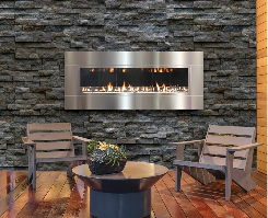 Solas Fires Outdoor Linear Gas Fireplace with Fireballs