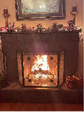 Wood burning fireplace Wood burning fireplace